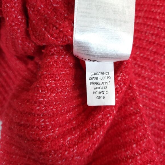 Old Navy Chunky Hooded Tunic Sweater Pull Over Women XL Red Long Sleeve - Picture 13 of 13